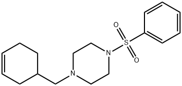 1-(3-cyclohexen-1-ylmethyl)-4-(phenylsulfonyl)piperazine Structure