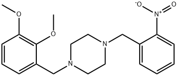 1-(2,3-dimethoxybenzyl)-4-{2-nitrobenzyl}piperazine Structure