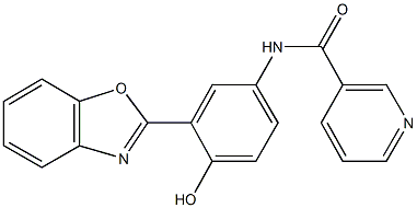 N-[3-(1,3-benzoxazol-2-yl)-4-hydroxyphenyl]nicotinamide Structure