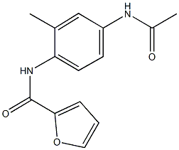 N-[4-(acetylamino)-2-methylphenyl]-2-furamide,424795-95-9,结构式