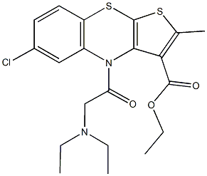 ethyl 6-chloro-4-[(diethylamino)acetyl]-2-methyl-4H-thieno[2,3-b][1,4]benzothiazine-3-carboxylate|