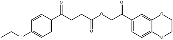 2-(2,3-dihydro-1,4-benzodioxin-6-yl)-2-oxoethyl 4-(4-ethoxyphenyl)-4-oxobutanoate Structure