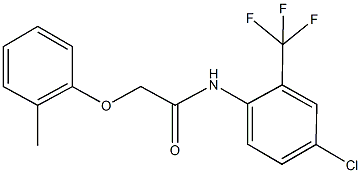 N-[4-chloro-2-(trifluoromethyl)phenyl]-2-(2-methylphenoxy)acetamide 结构式