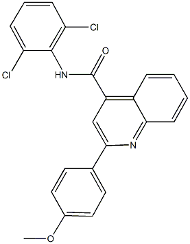 N-(2,6-dichlorophenyl)-2-(4-methoxyphenyl)-4-quinolinecarboxamide 结构式