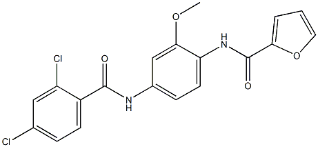 N-{4-[(2,4-dichlorobenzoyl)amino]-2-methoxyphenyl}-2-furamide Structure