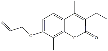 3-ethyl-4,8-dimethyl-7-(prop-2-enyloxy)-2H-chromen-2-one Struktur