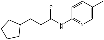 424818-58-6 3-cyclopentyl-N-(5-methyl-2-pyridinyl)propanamide