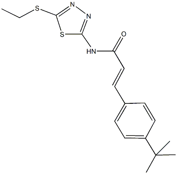 3-(4-tert-butylphenyl)-N-[5-(ethylsulfanyl)-1,3,4-thiadiazol-2-yl]acrylamide,424819-03-4,结构式