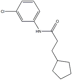 N-(3-chlorophenyl)-3-cyclopentylpropanamide Structure