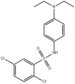 2,5-dichloro-N-[4-(diethylamino)phenyl]benzenesulfonamide 结构式