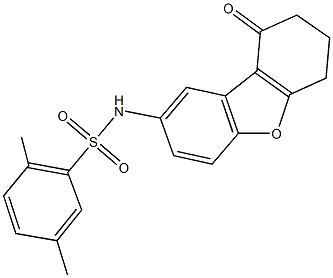 2,5-dimethyl-N-(9-oxo-6,7,8,9-tetrahydrodibenzo[b,d]furan-2-yl)benzenesulfonamide Structure