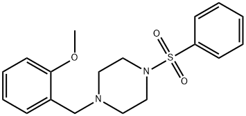 1-(2-methoxybenzyl)-4-(phenylsulfonyl)piperazine 化学構造式