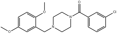 425395-12-6 1-(3-chlorobenzoyl)-4-(2,5-dimethoxybenzyl)piperazine