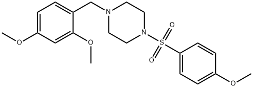 1-(2,4-dimethoxybenzyl)-4-[(4-methoxyphenyl)sulfonyl]piperazine Structure