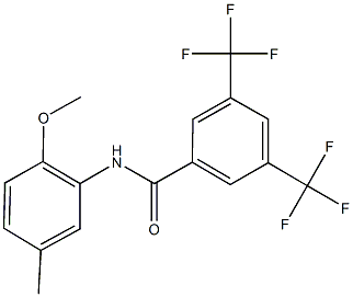 N-(2-methoxy-5-methylphenyl)-3,5-bis(trifluoromethyl)benzamide Structure