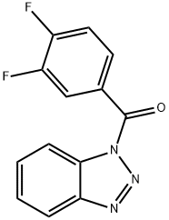 1-(3,4-difluorobenzoyl)-1H-1,2,3-benzotriazole 化学構造式