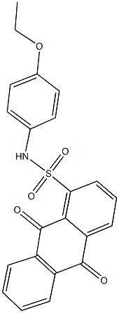 N-(4-ethoxyphenyl)-9,10-dioxo-9,10-dihydro-1-anthracenesulfonamide 化学構造式