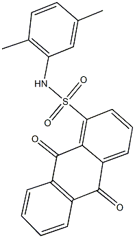 N-(2,5-dimethylphenyl)-9,10-dioxo-9,10-dihydro-1-anthracenesulfonamide Structure