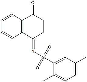 2,5-dimethyl-N-(4-oxo-1(4H)-naphthalenylidene)benzenesulfonamide 化学構造式