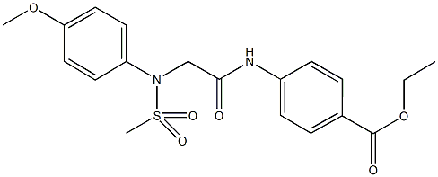 ethyl 4-({[4-methoxy(methylsulfonyl)anilino]acetyl}amino)benzoate 化学構造式