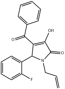 1-allyl-4-benzoyl-5-(2-fluorophenyl)-3-hydroxy-1,5-dihydro-2H-pyrrol-2-one Struktur