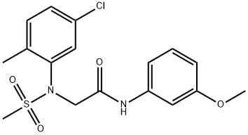 2-[5-chloro-2-methyl(methylsulfonyl)anilino]-N-(3-methoxyphenyl)acetamide Structure