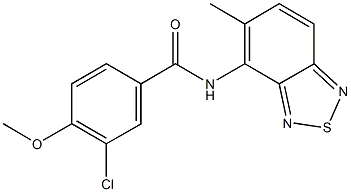 3-chloro-4-methoxy-N-(5-methyl-2,1,3-benzothiadiazol-4-yl)benzamide|