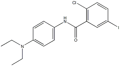 2-chloro-N-[4-(diethylamino)phenyl]-5-iodobenzamide,425419-40-5,结构式