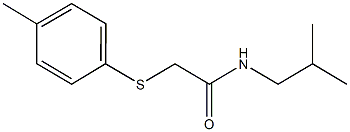 N-isobutyl-2-[(4-methylphenyl)sulfanyl]acetamide Structure