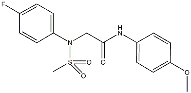 2-[4-fluoro(methylsulfonyl)anilino]-N-(4-methoxyphenyl)acetamide 结构式