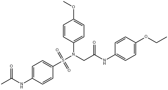 2-({[4-(acetylamino)phenyl]sulfonyl}-4-methoxyanilino)-N-(4-ethoxyphenyl)acetamide|