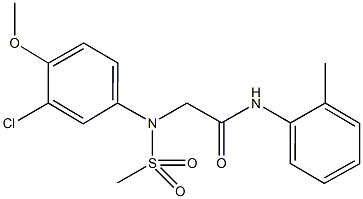 425421-57-4 2-[3-chloro-4-methoxy(methylsulfonyl)anilino]-N-(2-methylphenyl)acetamide