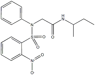 N-(sec-butyl)-2-[({2-nitrophenyl}sulfonyl)anilino]acetamide,425421-64-3,结构式