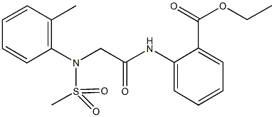ethyl 2-({[2-methyl(methylsulfonyl)anilino]acetyl}amino)benzoate,425421-87-0,结构式