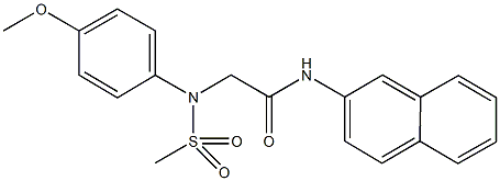 2-[4-methoxy(methylsulfonyl)anilino]-N-(2-naphthyl)acetamide Structure