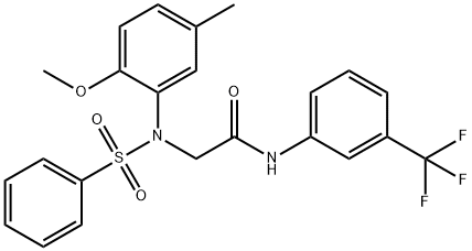 2-[2-methoxy-5-methyl(phenylsulfonyl)anilino]-N-[3-(trifluoromethyl)phenyl]acetamide Structure