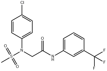 2-[4-chloro(methylsulfonyl)anilino]-N-[3-(trifluoromethyl)phenyl]acetamide,425422-98-6,结构式