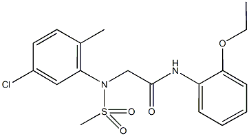 2-[5-chloro-2-methyl(methylsulfonyl)anilino]-N-(2-ethoxyphenyl)acetamide 结构式