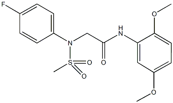 N-(2,5-dimethoxyphenyl)-2-[4-fluoro(methylsulfonyl)anilino]acetamide Structure