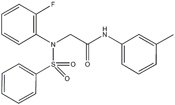 2-[2-fluoro(phenylsulfonyl)anilino]-N-(3-methylphenyl)acetamide|
