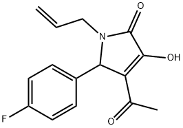 4-acetyl-1-allyl-5-(4-fluorophenyl)-3-hydroxy-1,5-dihydro-2H-pyrrol-2-one Struktur