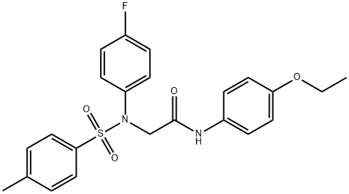 N-(4-ethoxyphenyl)-2-{4-fluoro[(4-methylphenyl)sulfonyl]anilino}acetamide Structure