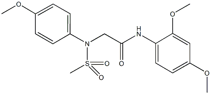 N-(2,4-dimethoxyphenyl)-2-[4-methoxy(methylsulfonyl)anilino]acetamide Struktur
