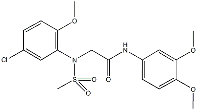 2-[5-chloro-2-methoxy(methylsulfonyl)anilino]-N-(3,4-dimethoxyphenyl)acetamide Structure