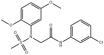 N-(3-chlorophenyl)-2-[2,5-dimethoxy(methylsulfonyl)anilino]acetamide Structure