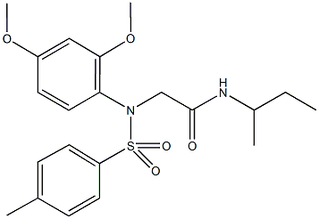 N-(sec-butyl)-2-{2,4-dimethoxy[(4-methylphenyl)sulfonyl]anilino}acetamide Struktur