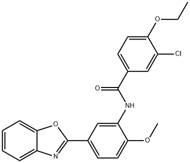 425608-19-1 N-[5-(1,3-benzoxazol-2-yl)-2-methoxyphenyl]-3-chloro-4-ethoxybenzamide