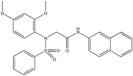 425608-51-1 2-[2,4-dimethoxy(phenylsulfonyl)anilino]-N-(2-naphthyl)acetamide