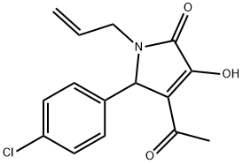 4-acetyl-1-allyl-5-(4-chlorophenyl)-3-hydroxy-1,5-dihydro-2H-pyrrol-2-one Structure