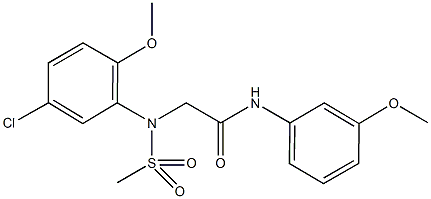 2-[5-chloro-2-methoxy(methylsulfonyl)anilino]-N-(3-methoxyphenyl)acetamide Structure